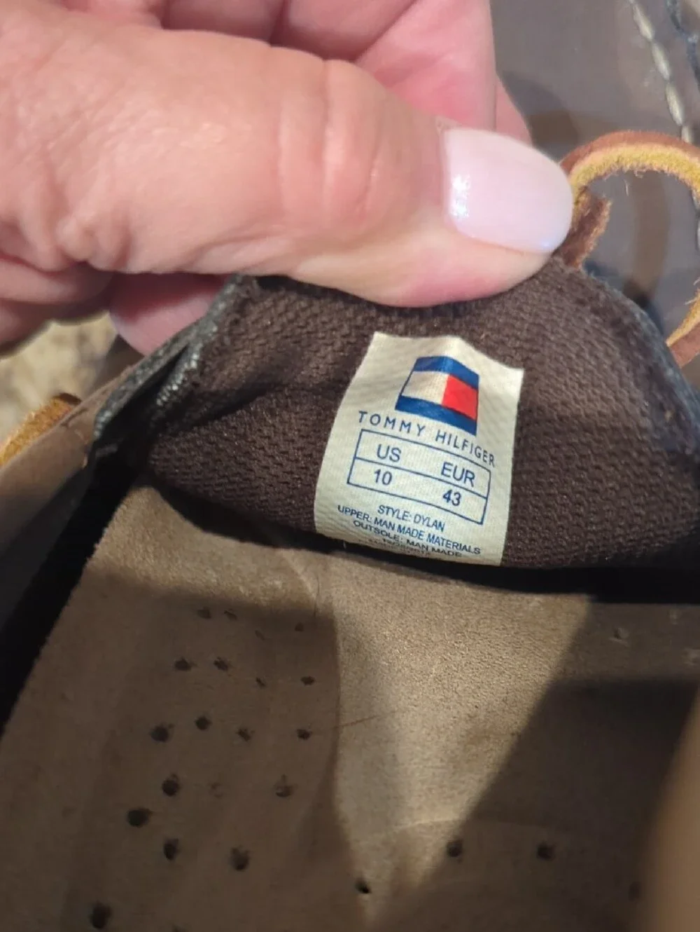 Tommy Hilfiger Men's Dark Brown Leather Boat Shoes